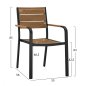 Preview: Stuhl aus Aluminium in Anthrazit 55x56x85 cm