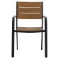 Preview: Stuhl aus Aluminium in Anthrazit 55x56x85 cm