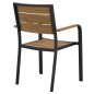 Preview: Stuhl aus Aluminium in Anthrazit 55x56x85 cm
