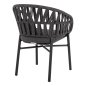 Preview: SESSEL ALUMINIUM ΙΝ ANTHRAZIT MIT ANTHRAZIT-FARBENDEM SEIL 58x57x78 cm