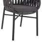 Preview: SESSEL ALUMINIUM ΙΝ ANTHRAZIT MIT ANTHRAZIT-FARBENDEM SEIL 58x57x78 cm