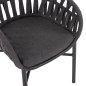 Preview: SESSEL ALUMINIUM ΙΝ ANTHRAZIT MIT ANTHRAZIT-FARBENDEM SEIL 58x57x78 cm