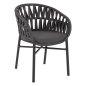 Preview: SESSEL ALUMINIUM ΙΝ ANTHRAZIT MIT ANTHRAZIT-FARBENDEM SEIL 58x57x78 cm