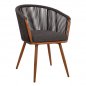 Preview: SESSEL "HARRIET" AUS ALUMINIUM IM BAMBUS-LOOK MIT GRAUEM SEIL