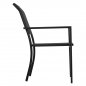 Preview: ARMCHAIR ALUMINUM FEDAN BLACK WITH BLACK TEXTLINE FABRIC 55.5x67.5x86cm
