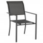Preview: ALUMINIUM-SESSEL "FEDAN" GRAU MIT TEXTLINIE GRAU 55,5X67,5X86 cm