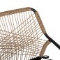 Preview: SESSEL AUS SCHWARZEM ALUMINIUM MIT BEIGEM GEWEBE UND KISSEN 53.5x58x84.5