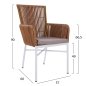 Preview: Weißer Sessel aus Rattan Geflecht in Beige