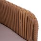 Preview: Weißer Sessel aus Rattan Geflecht in Beige