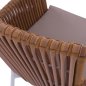 Preview: Weißer Sessel aus Rattan Geflecht in Beige