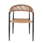Preview: SESSEL ALUMINIUM GRAU MIT BEIGEM PE-RATTAN 56x60x78
