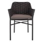 Preview: ALUMINIUMSESSEL MIT SEIL – GRAU 56x58x76cm