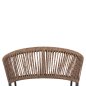 Preview: ALUMINIUM-SESSEL CARBON-RAHMEN & TEXTLINE-BEIGE RATTAN 56,5 x 61 x 81,5 cm