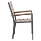 Preview: ALUMINIUMSESSEL ANTHRAZIT-POLYWOOD IN NATURAL 55x55x86Hcm