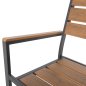 Preview: ALUMINIUMSESSEL ANTHRAZIT-POLYWOOD IN NATURAL 55x55x86Hcm