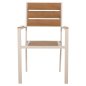 Preview: ALUMINIUMSESSEL CHAMPAGNER-POLYWOOD IN NATURAL 55x55x86Hcm