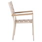 Preview: ALUMINIUMSESSEL CHAMPAGNER-POLYWOOD IN NATURAL 55x55x86Hcm