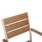 Preview: ALUMINIUMSESSEL CHAMPAGNER-POLYWOOD IN NATURAL 55x55x86Hcm