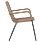 Preview: ALUMINIUMSESSEL ANTHRAZITGESTELL - BEIGES SYNTHETISCHES RATTAN 55,5x58x81Hcm