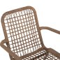 Preview: ALUMINIUMSESSEL ANTHRAZITGESTELL - BEIGES SYNTHETISCHES RATTAN 55,5x58x81Hcm