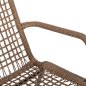Preview: ALUMINIUMSESSEL ANTHRAZITGESTELL - BEIGES SYNTHETISCHES RATTAN 55,5x58x81Hcm