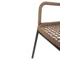 Preview: ALUMINIUMSESSEL ANTHRAZITGESTELL - BEIGES SYNTHETISCHES RATTAN 55,5x58x81Hcm