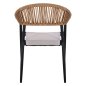 Preview: Outdoor-Sessel ,,Raina“ aus Aluminium mit Korbgeflecht in beige 56x55x76 cm.