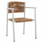 Preview: WHITE ALUMINUM ARMCHAIR WITH BEIGE PE ROPE