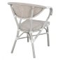 Preview: Aluminiumsessel in Bambus-Optik in Grau 57 x 57 x 83 cm