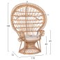 Preview: ΠΟΛΥΘΡΟΝΑ ROYAL PEACOCK RATTAN ΣΕ ΦΥΣΙΚΟ-ΜΑΞΙΛΑΡΙ ΜΠΕΖ 114x72x150Yεκ.