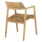 Preview: SESSEL AUS MASSIVEM TEAKHOLZ UND SITZ IN STROHMATT 58x53x79cm