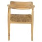 Preview: SESSEL AUS MASSIVEM TEAKHOLZ UND SITZ IN STROHMATT 58x53x79cm