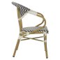 Preview: ΠΟΛΥΘΡΟΝΑ BAMBOO LOOK ΜΑΥΡΟ-ΛΕΥΚΟ 56,5x56,5x82 εκ.