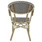 Preview: ΠΟΛΥΘΡΟΝΑ BAMBOO LOOK ΜΑΥΡΟ-ΛΕΥΚΟ 56,5x56,5x82 εκ.