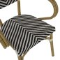 Preview: ΠΟΛΥΘΡΟΝΑ BAMBOO LOOK ΜΑΥΡΟ-ΛΕΥΚΟ 56,5x56,5x82 εκ.