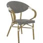Preview: ΠΟΛΥΘΡΟΝΑ BAMBOO LOOK ΜΑΥΡΟ-ΛΕΥΚΟ 56,5x56,5x82 εκ.