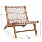 Preview: STUHL TEAKHOLZ NATUR UND SEILWEISS 65x78x68Hcm