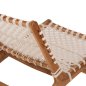 Preview: STUHL TEAKHOLZ NATUR UND SEILWEISS 65x78x68Hcm