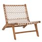Preview: STUHL TEAKHOLZ NATUR UND SEILWEISS 65x78x68Hcm