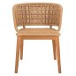 Preview: ARMCHAIR INDOORS FARLEY TEAK WOOD-SYNTHETIC ROPE-NATURAL COLOR 57x58x86Hcm