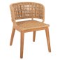 Preview: ARMCHAIR INDOORS FARLEY TEAK WOOD-SYNTHETIC ROPE-NATURAL COLOR 57x58x86Hcm