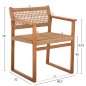Preview: ARMCHAIR NARLEY TEAK WOOD-SYNTHETIC ROPE IN NATURAL COLOR 61x53x76Hcm