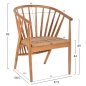 Preview: ARMCHAIR PERMAINE TEAK WOOD-SYNTHETIC ROPE IN NATURAL COLOR 60x63x82Hcm