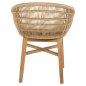 Preview: ARMCHAIR LAMORA TEAK WOOD-SYNTHETIC ROPE-CUSHION 60x61x78Hcm