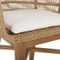 Preview: ARMCHAIR LAMORA TEAK WOOD-SYNTHETIC ROPE-CUSHION 60x61x78Hcm
