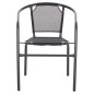 Preview: SESSEL OUTDOOR METALL & TEXTILENE IN GRAU 55x58x72Hcm