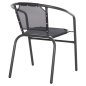 Preview: SESSEL OUTDOOR METALL & TEXTILENE IN GRAU 55x58x72Hcm