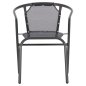 Preview: SESSEL OUTDOOR METALL & TEXTILENE IN GRAU 55x58x72Hcm