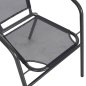Preview: SESSEL OUTDOOR METALL & TEXTILENE IN GRAU 55x58x72Hcm
