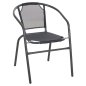 Preview: SESSEL OUTDOOR METALL & TEXTILENE IN GRAU 55x58x72Hcm